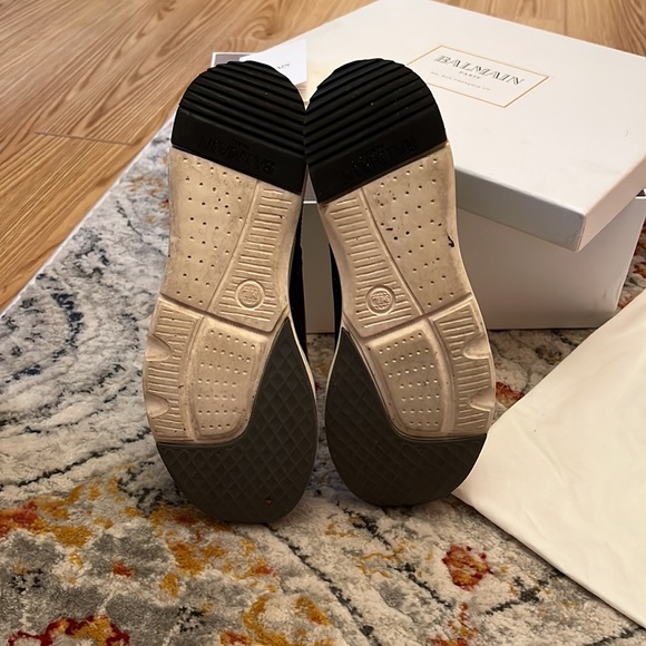 Neon BALMAIN high top logo sneakers - Picture 6 of 8